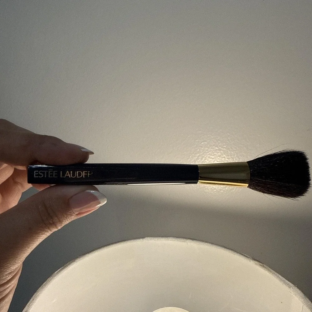 Vtg Estee Lauder Brush Sets Powder Blush With Mirror And Travel Size Makeup Bag